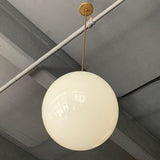 Large Milk Glass Globe Pendant Light