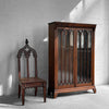 Gothic Oak Glass Front Display Cabinet