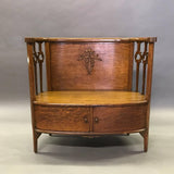 Carved Oak Settle Bench