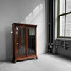 Gothic Oak Glass Front Display Cabinet