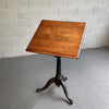 Industrial Antique Oak Artist Rendering Easel With Cast Iron Base