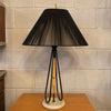 Mid Century Modern Bamboo Table Lamp With String Shade