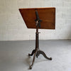 Industrial Antique Oak Artist Rendering Easel With Cast Iron Base