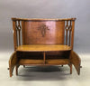 Carved Oak Settle Bench