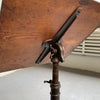 Industrial Antique Oak Artist Rendering Easel With Cast Iron Base