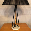 Mid Century Modern Bamboo Table Lamp With String Shade