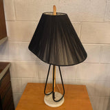Mid Century Modern Bamboo Table Lamp With String Shade