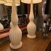 Hollywood Regency Italian Murano Glass And Marble Table Lamps