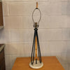 Mid Century Modern Bamboo Table Lamp With String Shade