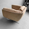 Mid Century Modern Ultra Suede Chrome Club Chairs