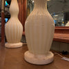 Hollywood Regency Italian Murano Glass And Marble Table Lamps