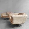 Mid Century Modern Ultra Suede Chrome Club Chairs