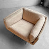 Mid Century Modern Ultra Suede Chrome Club Chairs