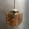 Smoked Glass Cube Pendant