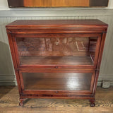 Antique Mahogany Barrister Bookcase By Macey
