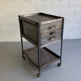 Industrial Brushed Steel Tool Caddy