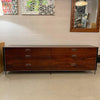 Sleek Modern Rosewood And Chrome Low Dresser