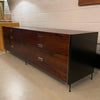 Sleek Modern Rosewood And Chrome Low Dresser
