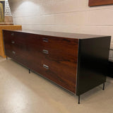 Sleek Modern Rosewood And Chrome Low Dresser