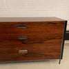 Sleek Modern Rosewood And Chrome Low Dresser