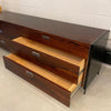 Sleek Modern Rosewood And Chrome Low Dresser
