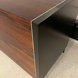 Sleek Modern Rosewood And Chrome Low Dresser