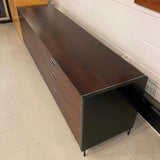Sleek Modern Rosewood And Chrome Low Dresser