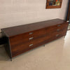 Sleek Modern Rosewood And Chrome Low Dresser