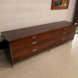 Sleek Modern Rosewood And Chrome Low Dresser