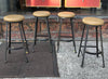 Upholstered Angle Iron Barstools