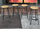 Upholstered Angle Iron Barstools
