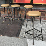 Upholstered Angle Iron Barstools