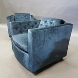 Blue Velvet Club Chairs