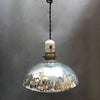 Silver Quilted Mercury Glass Pendant
