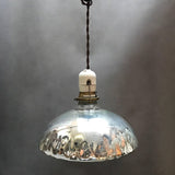 Silver Quilted Mercury Glass Pendant