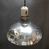 Silver Quilted Mercury Glass Pendant