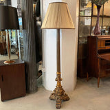 Tall Ornate Carved Gilt Composite Floor Lamp