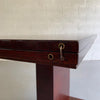 Art Deco Mahogany Pedestal Console Dining Table In The Manner Of Donald Deskey