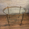 Oval Brass Bar Cart