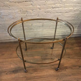 Oval Brass Bar Cart