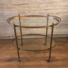 Oval Brass Bar Cart