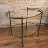 Oval Brass Bar Cart