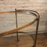 Oval Brass Bar Cart