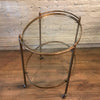 Oval Brass Bar Cart