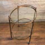 Oval Brass Bar Cart