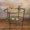 Oval Brass Bar Cart