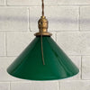 Industrial Green Glass Cone Pendant Lights