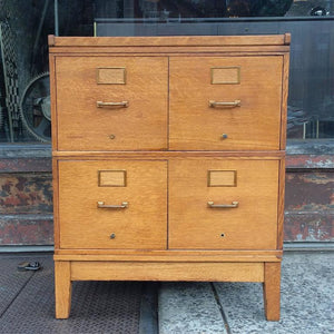 Double Oak File Cabinet
