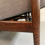 Upholstered Reclining Oak Lounge Chair by Yngve Ekström for Pastoe
