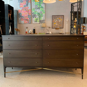 Ebonized Maple And Brass Dresser By Paul McCobb For Calvin